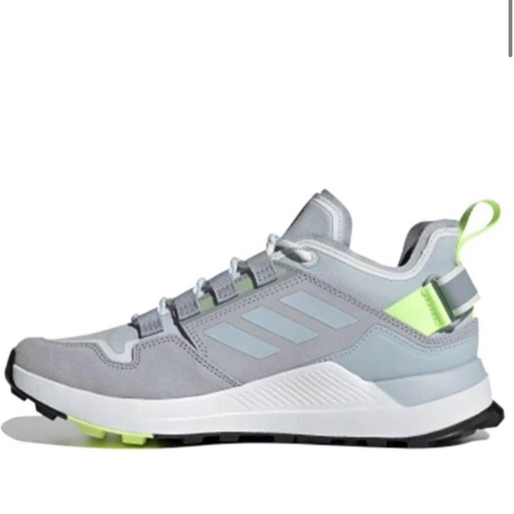 Adidas Women's Terrex Hikster- Halo Silver/Blue & Neon- Sz. 6.5- Trail Sneaker